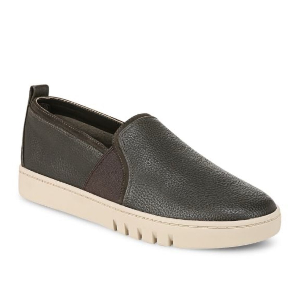Vionic Women's Slip-On Loafers - Cambria, Dark Khaki Learher